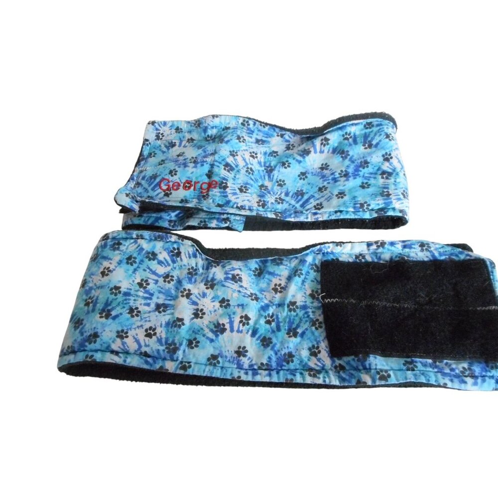 2 Reusable Dog Diapers Male Belly Band Wrap Sz L Handmade George